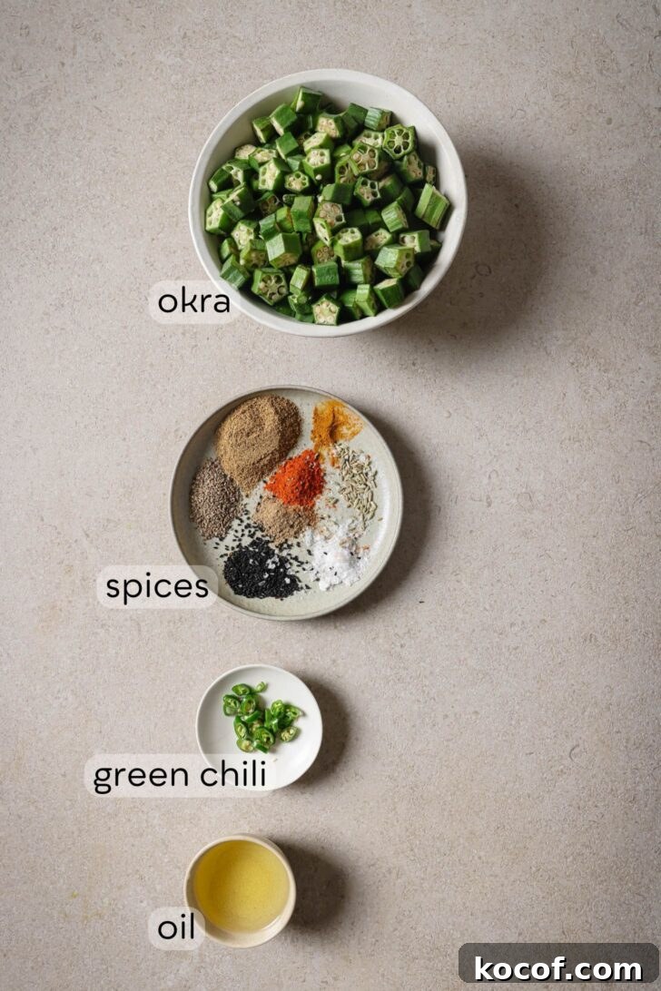 Bhindi Fry Ingredients
