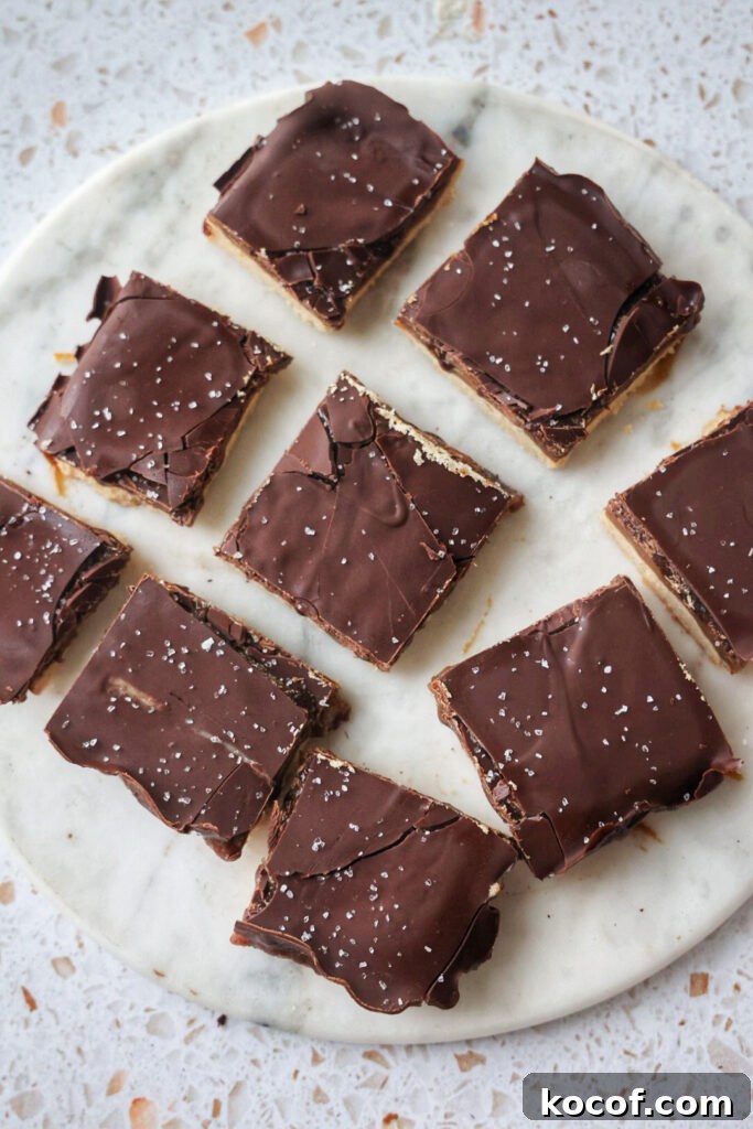 A plate of vegan millionaire's shortbread bars.