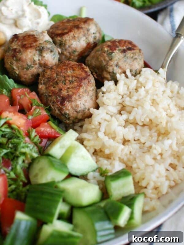 Mediterranean Baked Turkey Meatballs