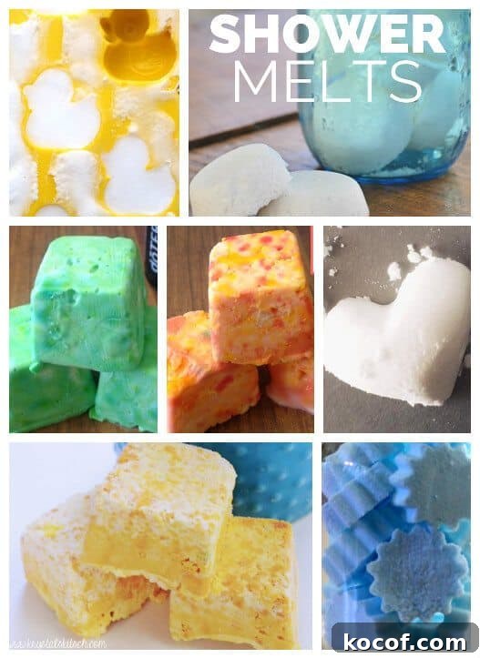 Essential oil shower steamers and melts