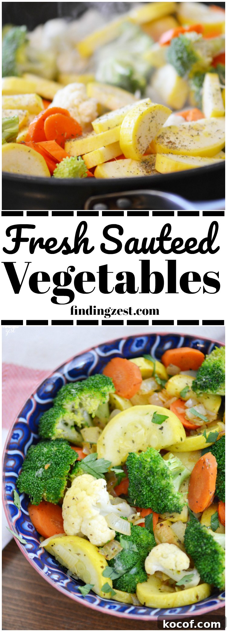 This fresh sauteed vegetables recipe is a quick and simple side dish! Pick your favorite mixed veggies and serve with chicken, beef or fish for an easy weeknight dinner everyone will love.