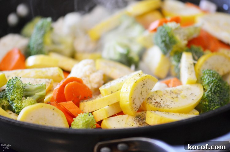 This fresh sauteed vegetables recipe is a quick and simple side dish! Pick your favorite mixed veggies and serve with chicken, beef or fish for an easy weeknight dinner everyone will love.