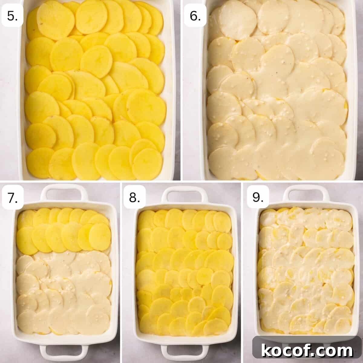 step by step photos for how to make gluten-free scalloped potatoes