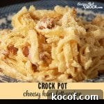 Switch up Italian night with this yummy Crock Pot Cheesy Ham Fettuccine!