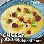 This Cheesy Potato Soup recipe for your stove top is a great way to eat a hearty dinner on a busy night! It is an amazing comfort food recipe!
