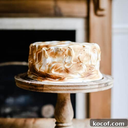 pumpkin cake on a cake stand