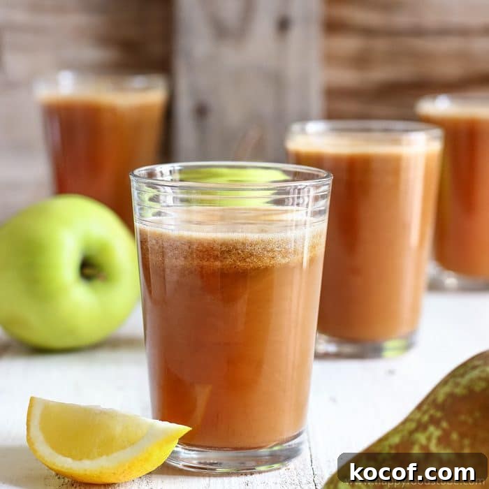 Green Juice Recipe for Radiant, Glowing Skin 9 Cloudy Apple Pear Juice Photo