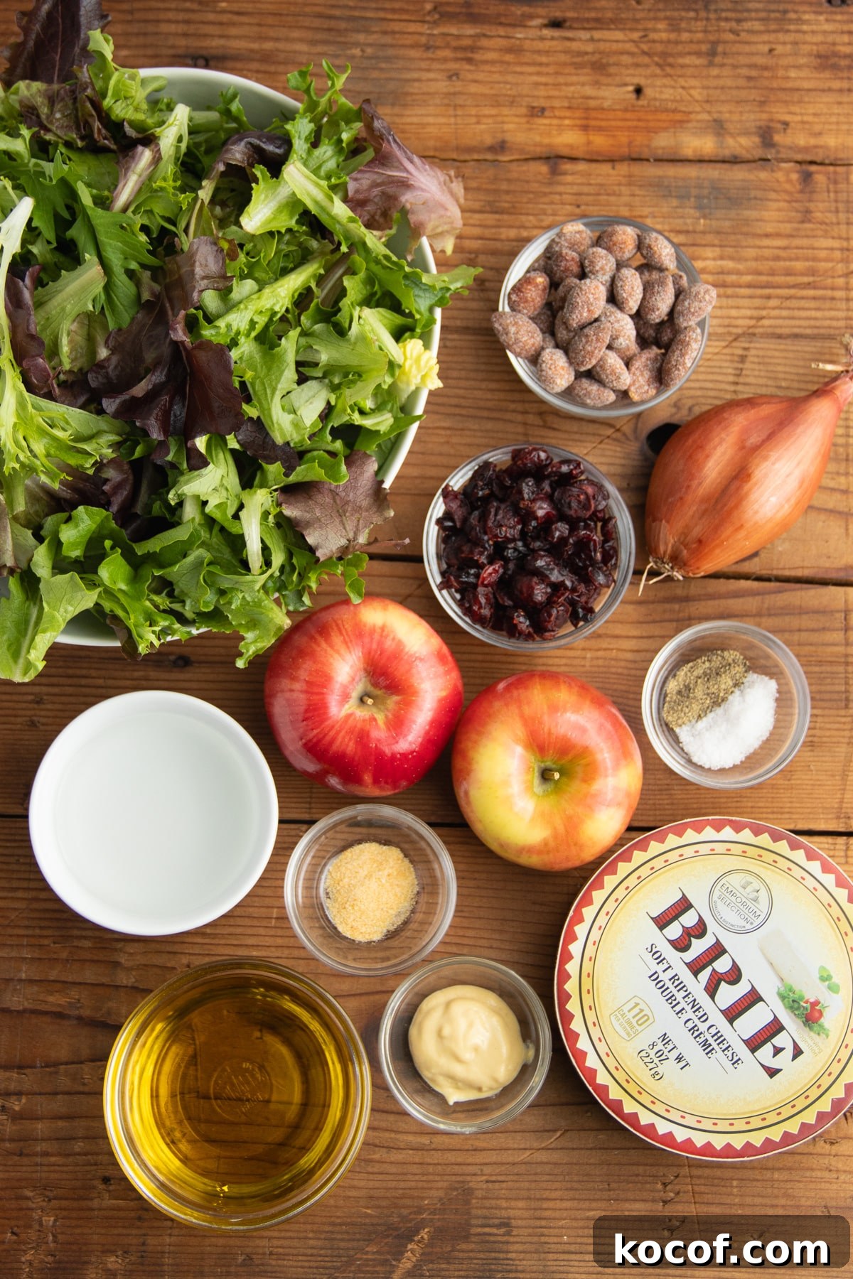This is a picture of all the ingredients used to make this salad.
