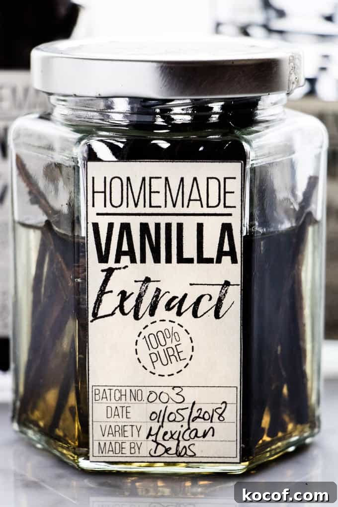 Homemade Vanilla Extract Recipe with Printable Labels 6 Bottles of homemade vanilla extract