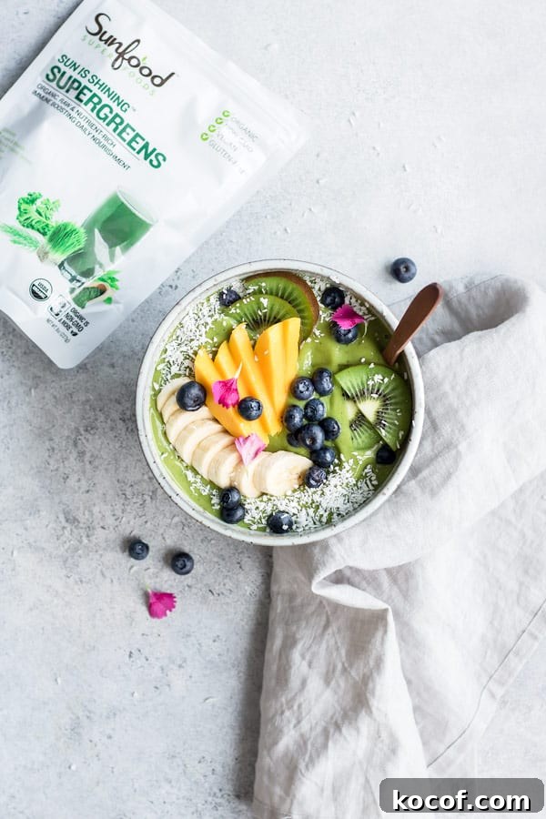 Superfood Green Smoothie Bowl Recipe for Energy and Glow 3 superfood green smoothie bowl
