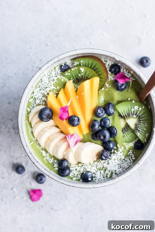 Superfood Green Smoothie Bowl Recipe for Energy and Glow 4 superfood green smoothie bowl