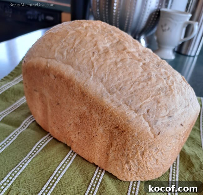 Light rye bread loaf
