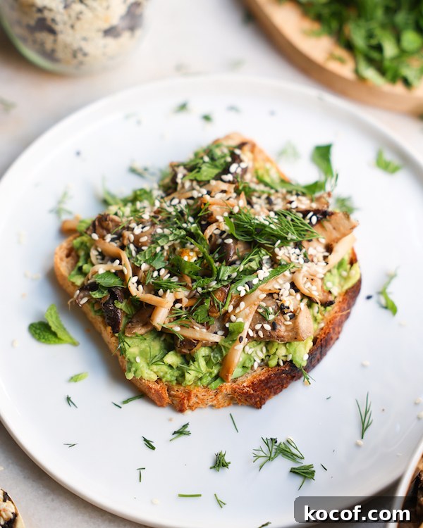 Mushroom Avocado Toast
