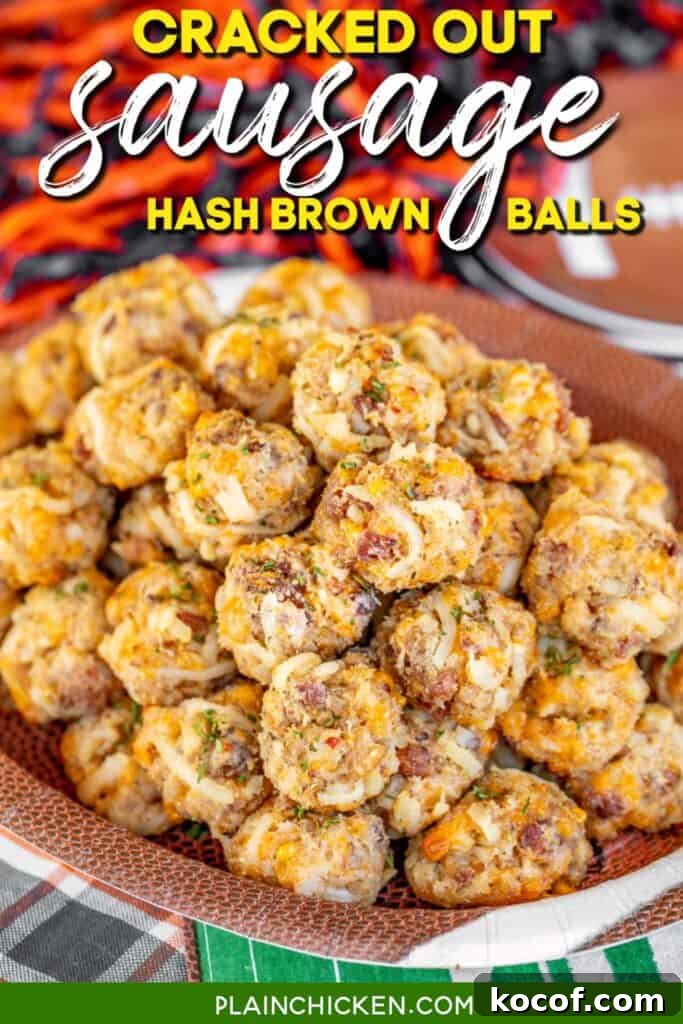 Sausage Hash Brown Balls with Cracked-Pepper Crust 2 plate of sausage hash brown balls