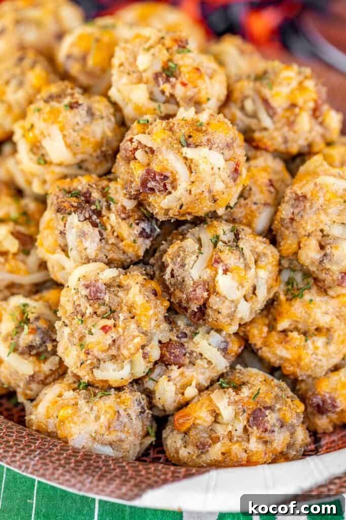 Sausage Hash Brown Balls with Cracked-Pepper Crust 4 plate of sausage hash brown balls