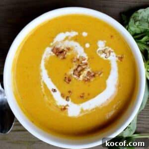 a bowl of butternut squash soup