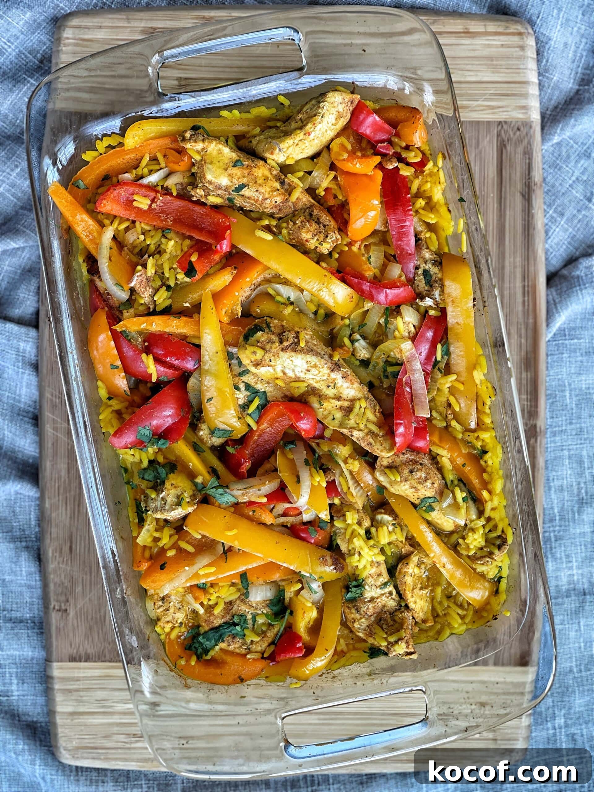 Skillet Chicken Fajita Rice Bake: Quick One-Pan Dinner 3 fajita and rice