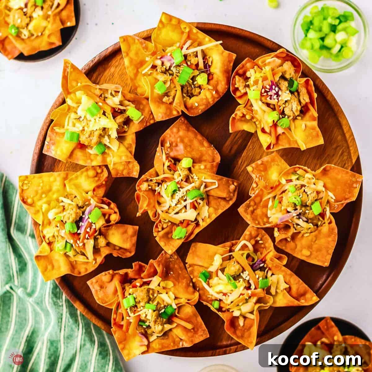 egg roll wonton cups featured image