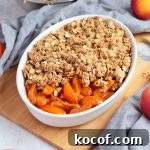 Apricot Crumble with Crunchy Oat Topping 8 Placing the oat crumble over the fresh apricots