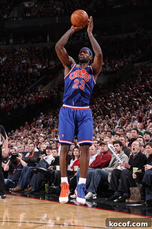 James Rocks Mismatched LeBron VII Sneakers While Rocking Retro Jerseys 4 Kicks On Court