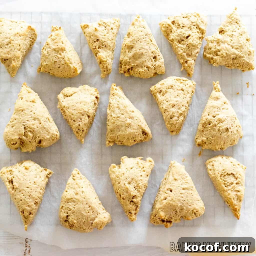 coffee scones recipe cooling on wire rack from overhead