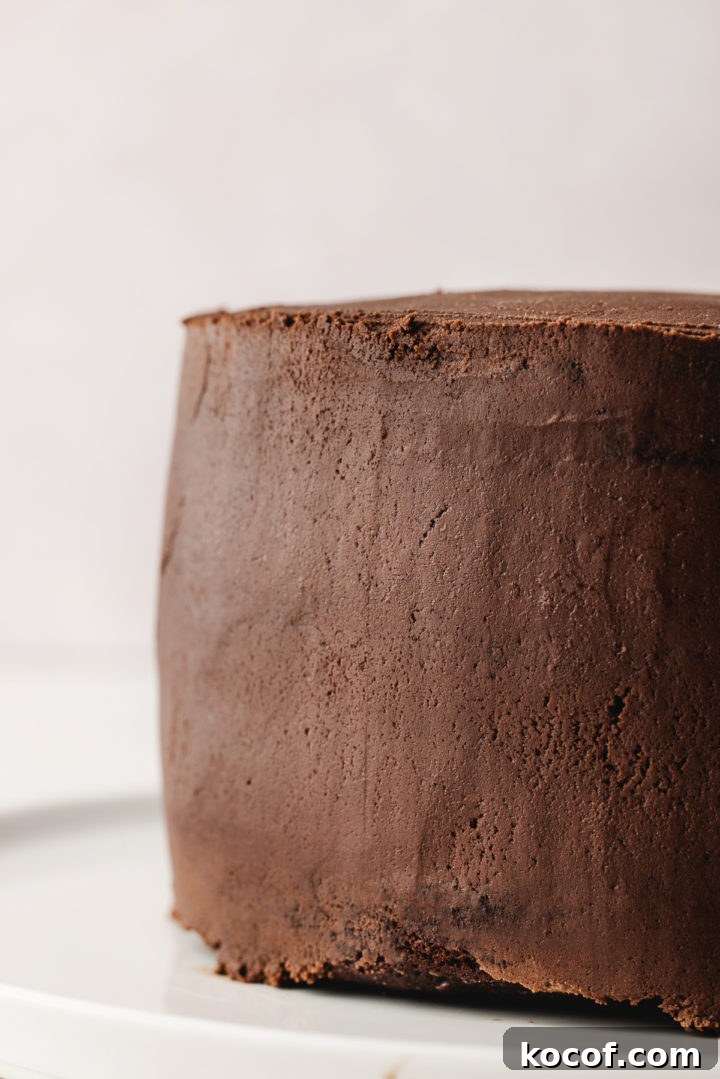 chocolate cake with ganache frosting
