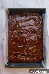brownies before baking