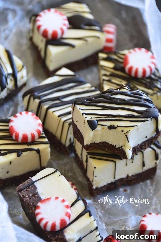 Chocolate Peppermint No-Bake Keto Cheesecake Bites