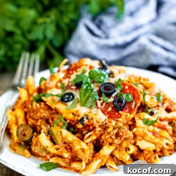 pizza casserole on a plate