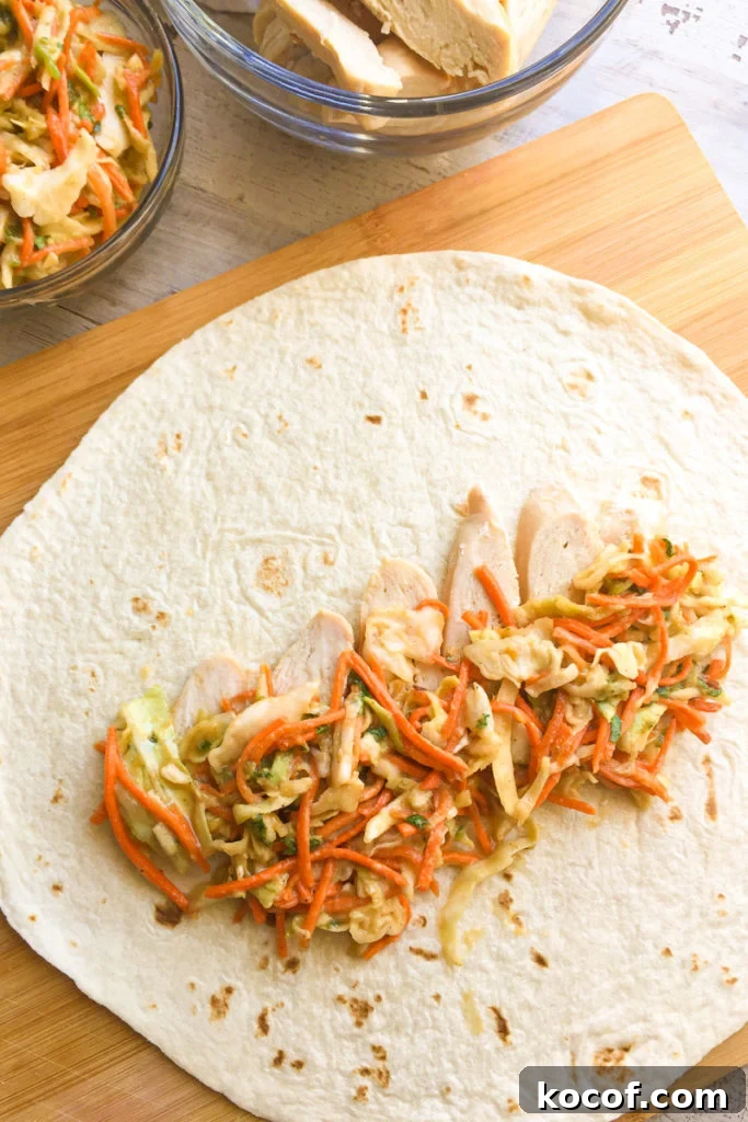 Asian Chicken wraps