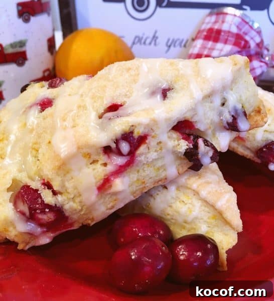 Drizzle the scones with glaze