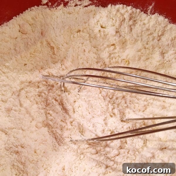 Dry ingredients whisked together