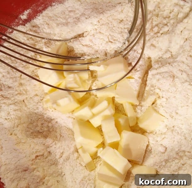 Cutting butter into flour