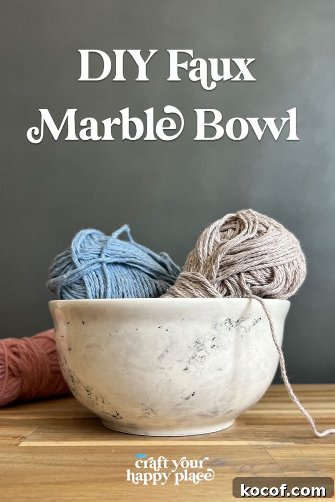 Create a Faux Marble Bowl: Step-by-Step DIY Tutorial 2 Make this beautiful Sharpie marble bowl that only looks expensive! This fun adult craft project makes a beautiful addition to your home. Great for storing craft materials, soaps, and other non-food items. Beautiful catch-all on a bathroom counter.