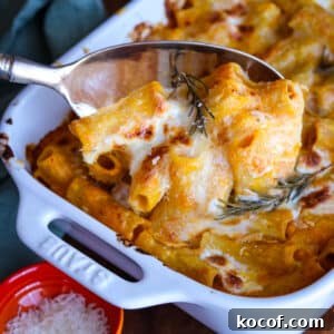 Creamy Pumpkin Rigatoni Bake with Parmesan and Sage 5 img 82900 4