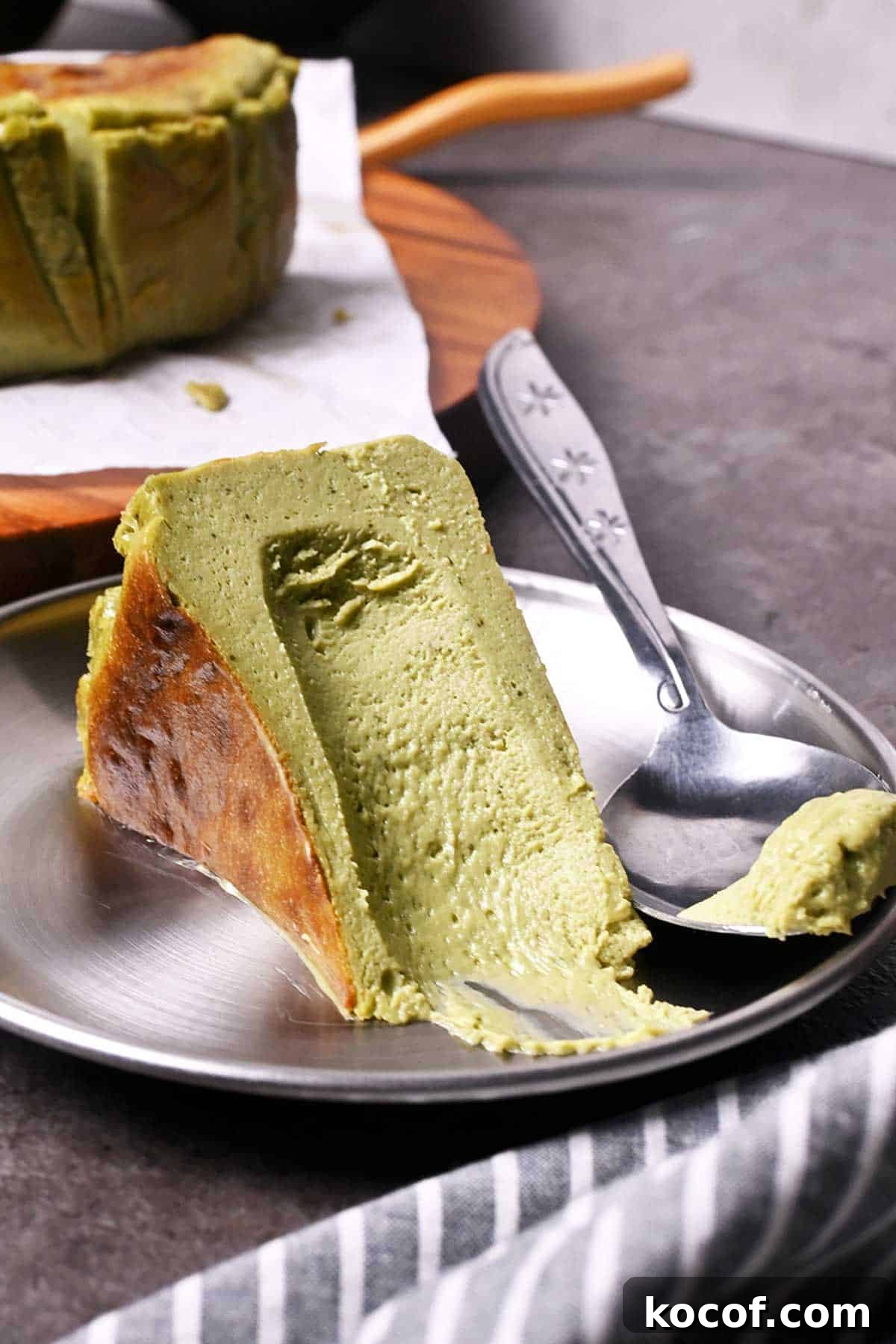 matcha basque cheesecake