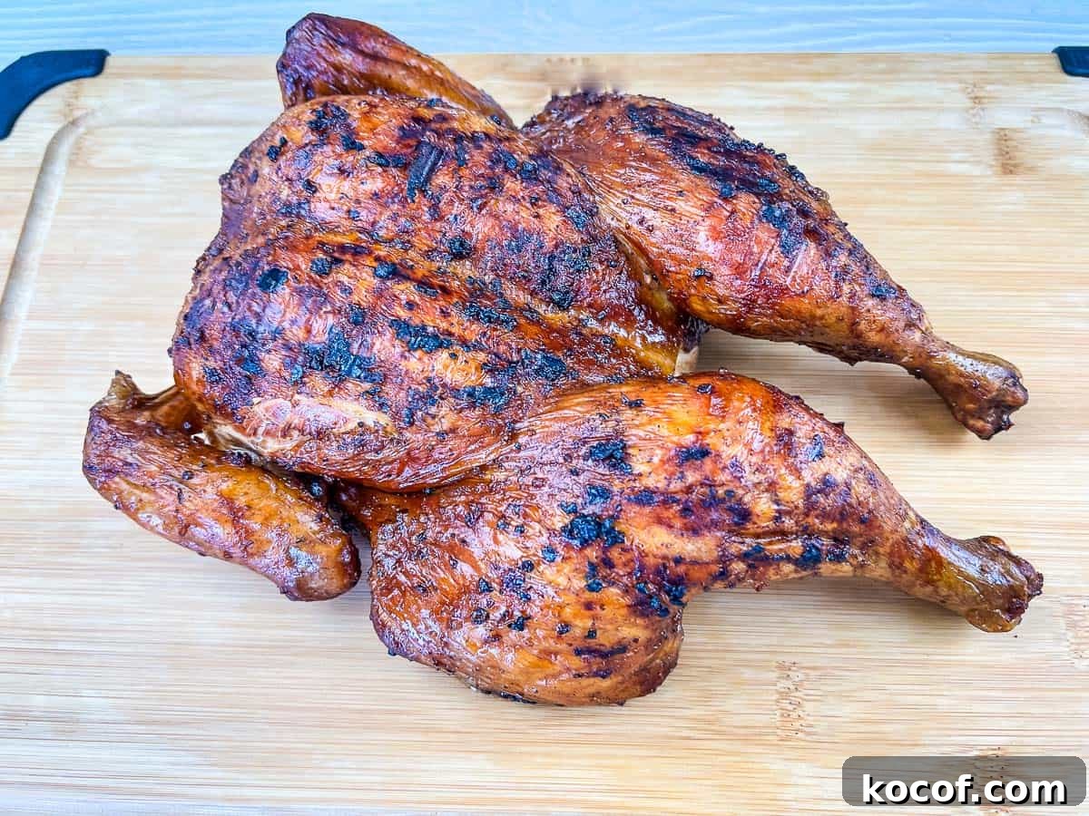 39 Outdoor Grilling Dinners That Make You Ditch the Oven Tonight 35 Smoked whole chicken on Ninja Woodfire Grill.