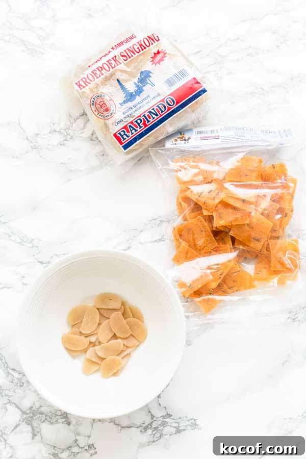 Crispy Air-Fryer Prawn Crackers Recipe for Perfect Crunch 3 Raw prawn cracker ingredients