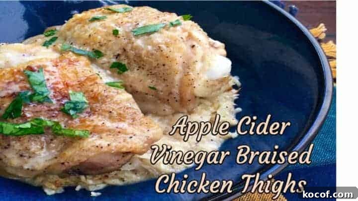 Apple Cider Vinegar Braised Keto Chicken Thighs