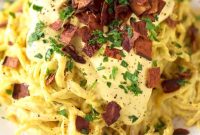 Creamy Vegan Carbonara with Smoky Mushrooms