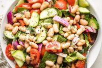 White Bean, Tomato and Cucumber Salad