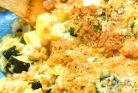 Garlic Parmesan Baked Cheesy Zucchini Squash Casserole