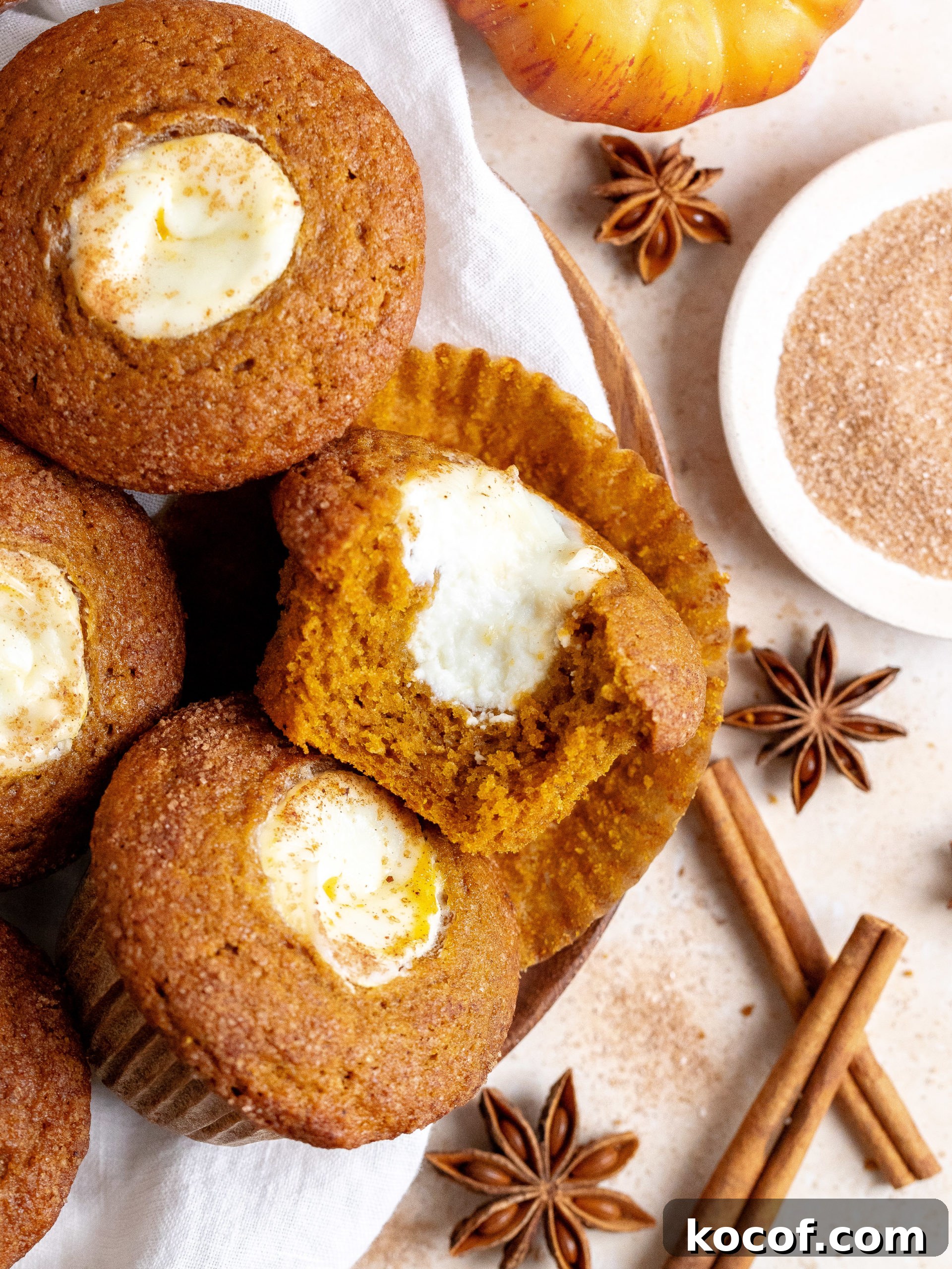 Pumpkin cream cheese muffins