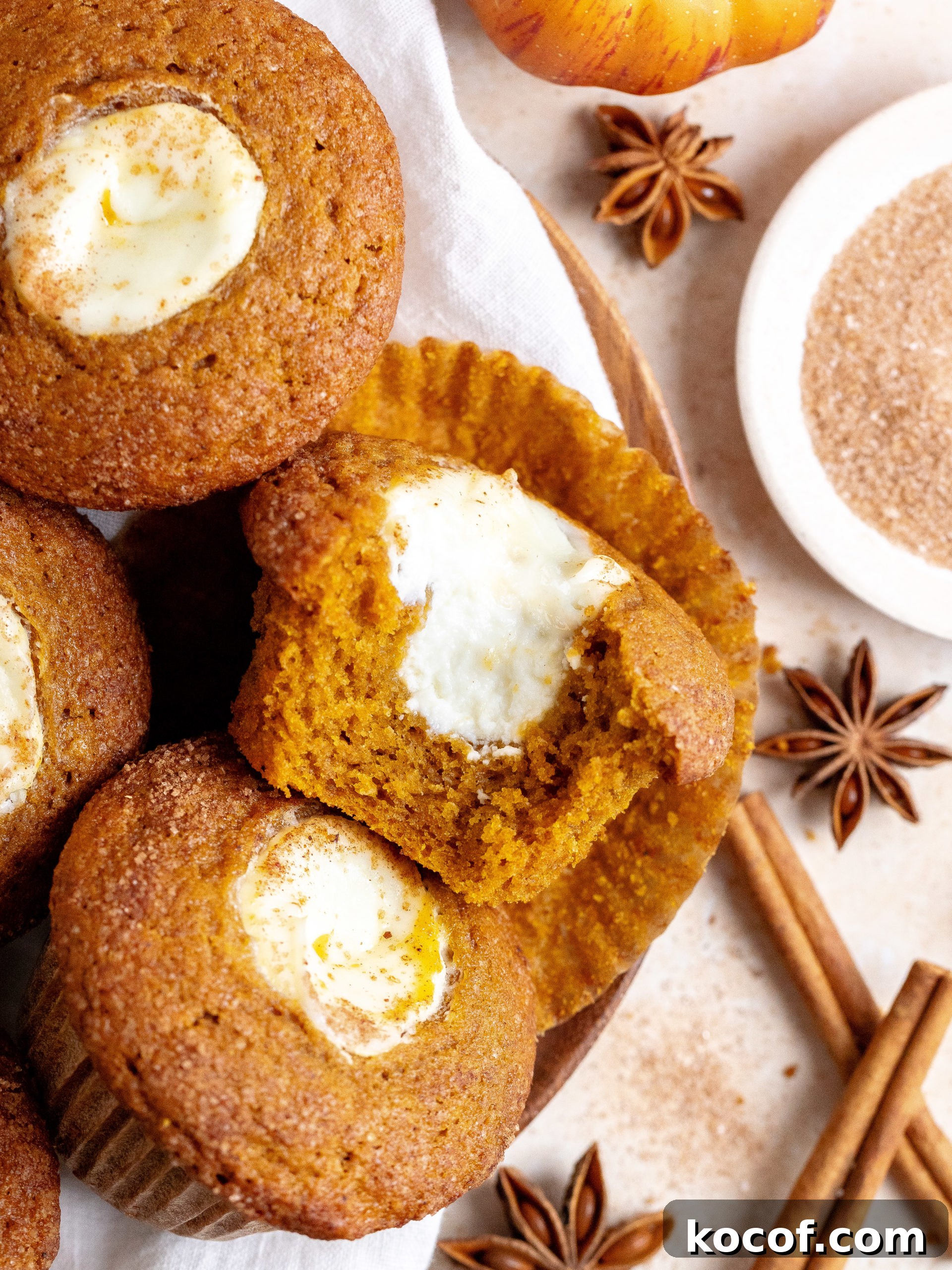 Close-up of muffin cross section