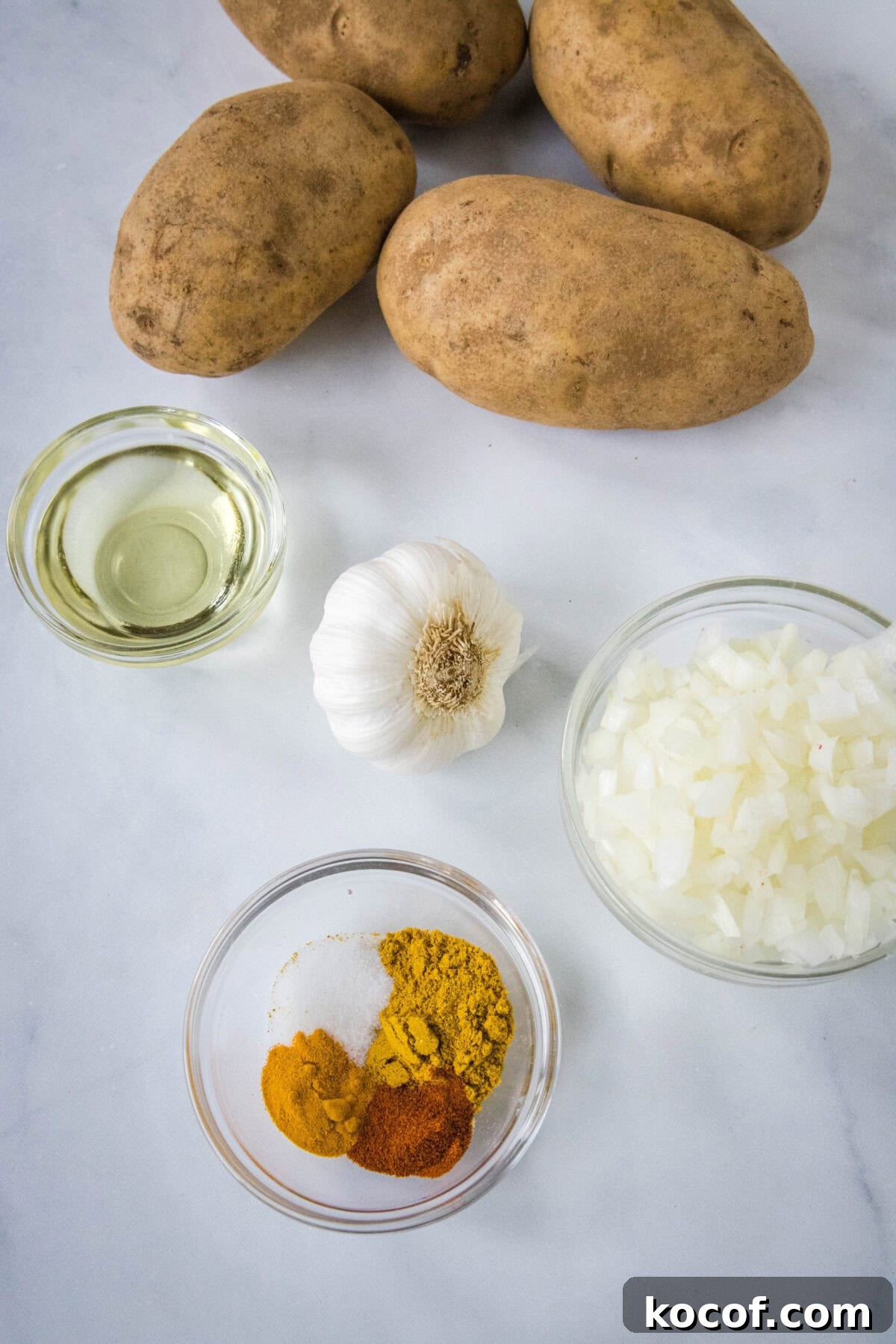 curried potato ingredients