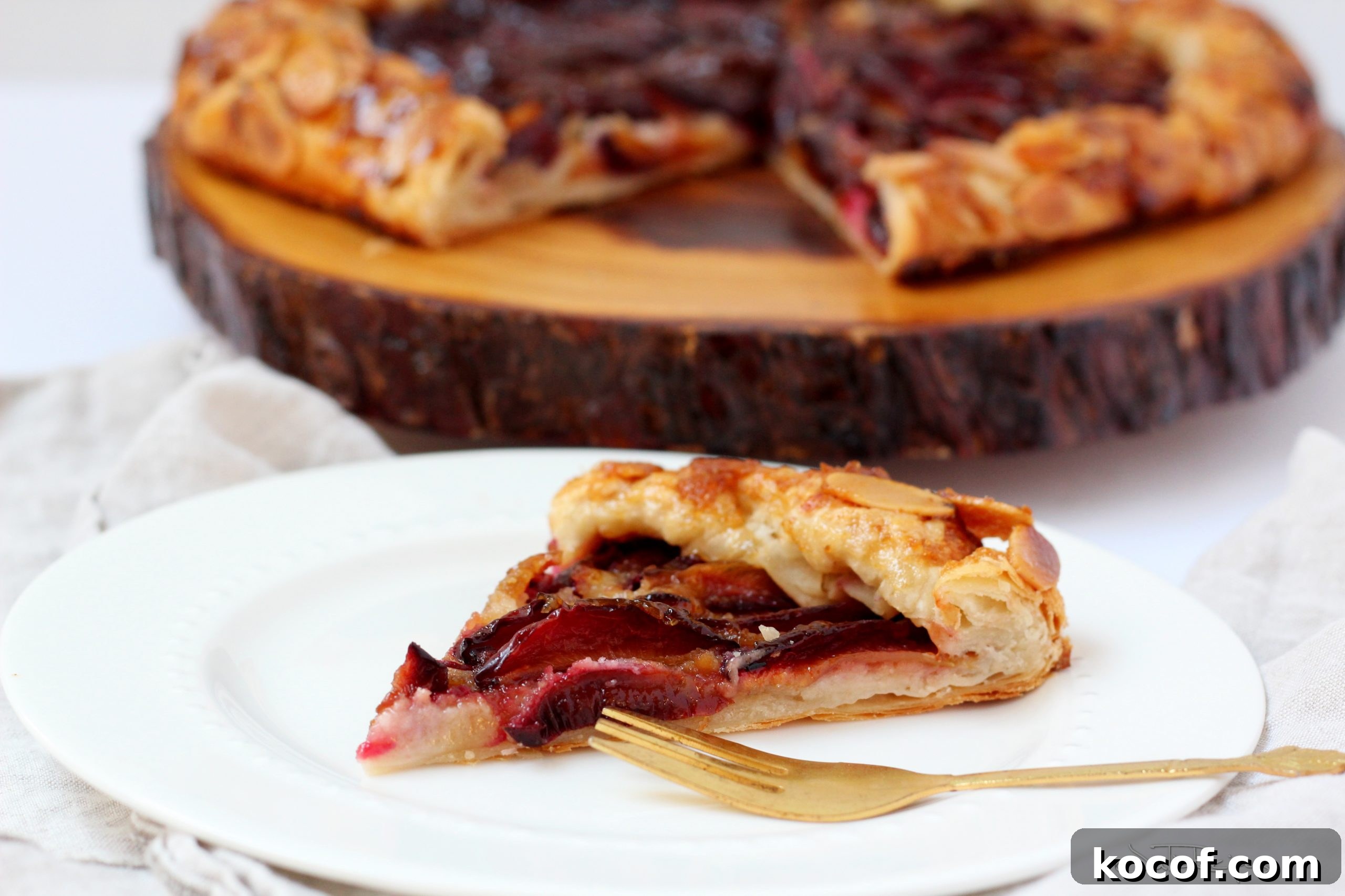 piece of plum galette